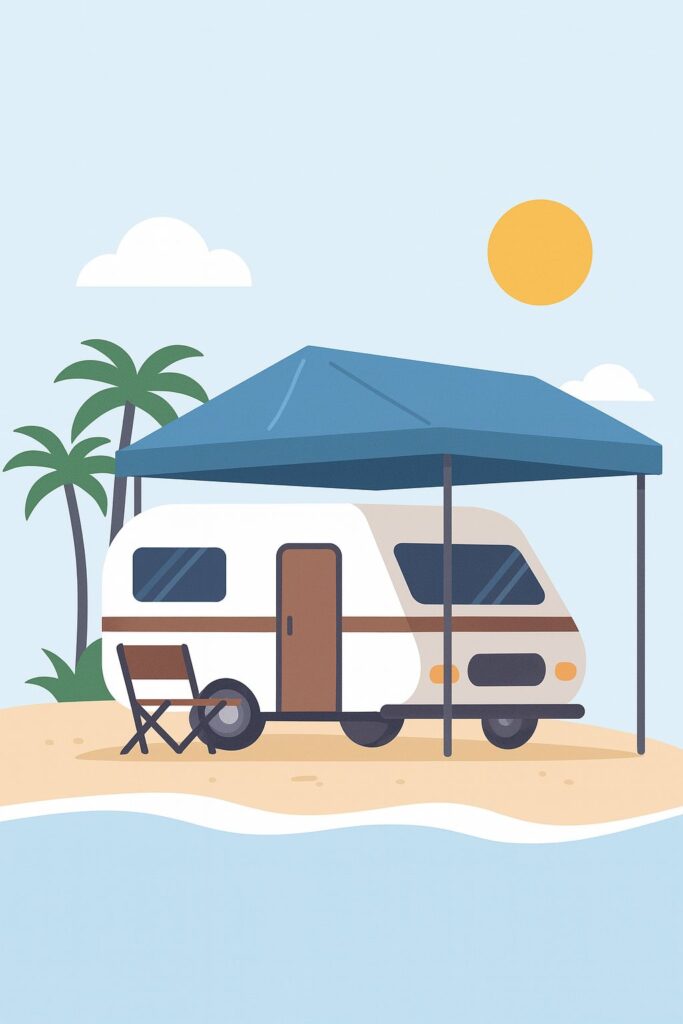 Cómo crear sombra junto a tu furgoneta camper