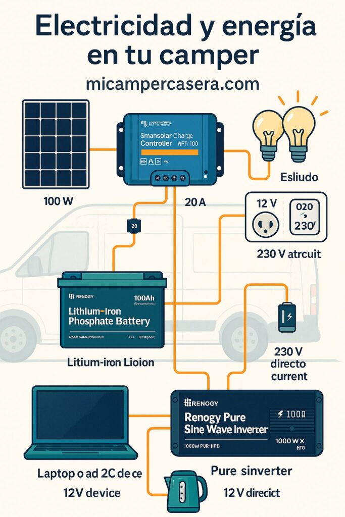 Electricidad y energía en tu camper
